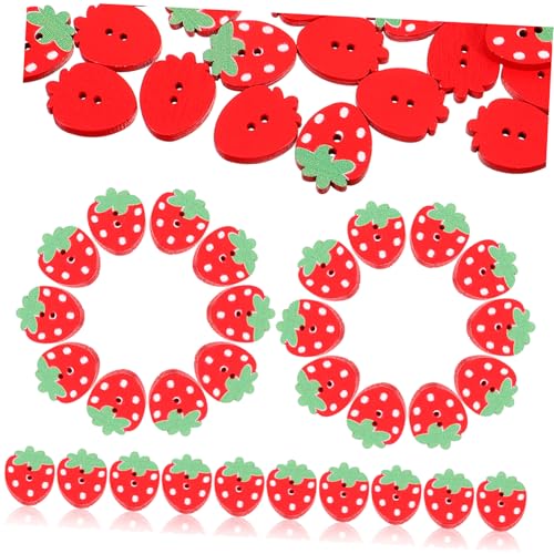 DOITOOL 50 Stck. Erdbeer Holzknöpfe Niedliche Doppelloch Knöpfe für Diy Projekte Handgefertigte Holzknöpfe Fröhlichem Rot für Kleidung Basteln und Dekoration DOITOOL 50 Stck. Erdbeer Holzknöpfe Niedliche Doppelloch Knöpfe für Diy Projekte Handgefertigte Holzknöpfe Fröhlichem Rot für Kleidung Basteln und Dekoration von DOITOOL