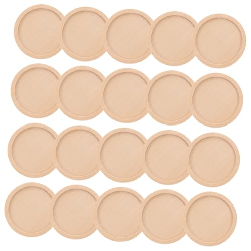 DOITOOL 50 Stück Anhänger Tabletts Schmuckzubehör Antiquität runden Lünette Tablett rund für Schmucktablett Vintage-Tablett Basteln Größe groß runder Bastelsockel Basen Hölzern Khaki DOITOOL 50 Stück Anhänger Tabletts Schmuckzubehör Antiquität runden Lünette Tablett rund für Schmucktablett Vintage-Tablett Basteln Größe groß runder Bastelsockel Basen Hölzern Khaki von DOITOOL