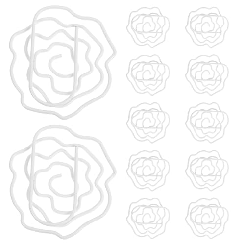 DOITOOL 50 Stück Büroklammern In Blumenform Rose Süße Büroklammern Lesezeichen Planerklammer Lustige Seitenmarkierungslasche Für Bürobedarf Schulanfang Dokumente Notizen von DOITOOL