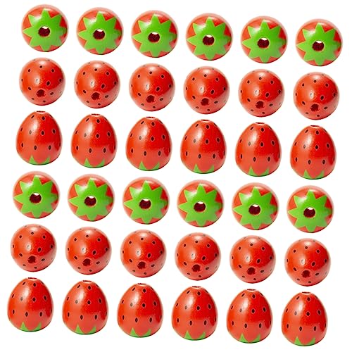 DOITOOL 50 Stück Bunte Holzperlen mit Erdbeer zum Auffädeln DIY Schmuck Spacer Beads Natürliche Bastelperlen für Armbänder Halsketten Handwerk und Dekoration DOITOOL 50 Stück Bunte Holzperlen mit Erdbeer zum Auffädeln DIY Schmuck Spacer Beads Natürliche Bastelperlen für Armbänder Halsketten Handwerk und Dekoration von DOITOOL
