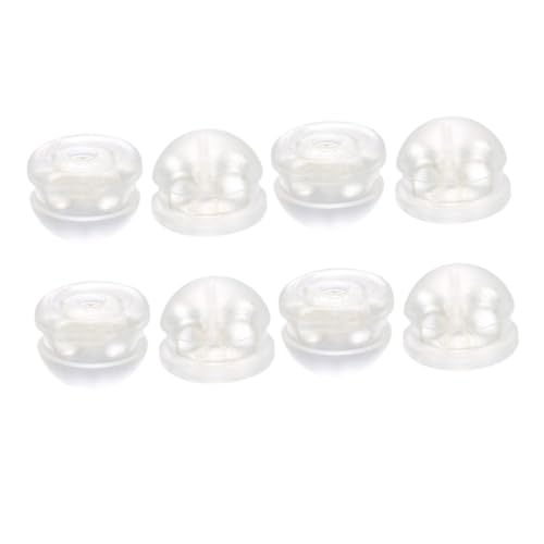 DOITOOL 50 Stück DIY Ohrstecker Stopper aus Kupfer und Silikon Silberfarbene Ohrstecker Verschlüsse für Damen Langlebige Ohrring Stopper Zubehör für Schmuckherstellung von DOITOOL
