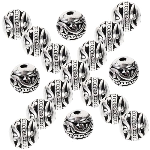 DOITOOL 50 Stück Distanzperlen für Schmuckherstellung Antike Silberfarbene Metallperlen für Armbänder und Diy Projekte für Kreative DOITOOL 50 Stück Distanzperlen für Schmuckherstellung Antike Silberfarbene Metallperlen für Armbänder und Diy Projekte für Kreative von DOITOOL