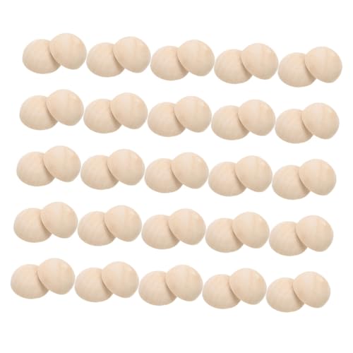 DOITOOL 50 Stück Halbrunde Holzperlen Naturbelassen Glatte Oberfläche DIY Schmuckperlen Bastel Halbperlen für Handgemachte Dekorationen und Holzkunst DOITOOL 50 Stück Halbrunde Holzperlen Naturbelassen Glatte Oberfläche DIY Schmuckperlen Bastel Halbperlen für Handgemachte Dekorationen und Holzkunst von DOITOOL
