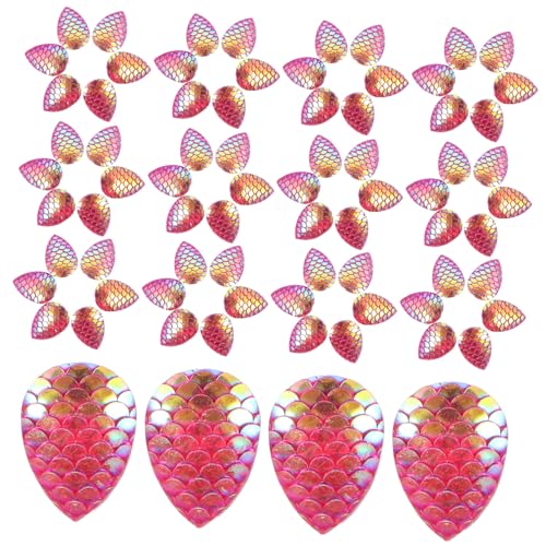 DOITOOL 50 Stück Harzbohrfisch - -Patch Basteln Form flache Strasssteine Verzierungen für das Handwerk Strass-Strasssteine ​​mit flacher Rückseite, Masse Strassverzierungen Violett von DOITOOL