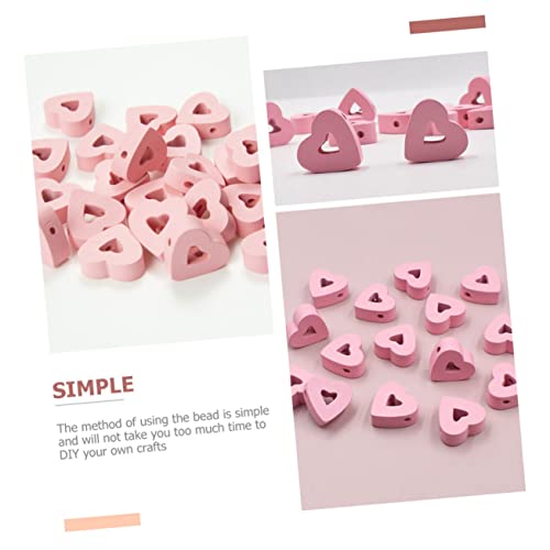 DOITOOL 50 Stück Herzförmige Holzperlen mit Großem für DIY Schmuckherstellung Valentinstag Dekorationen Pastellfarbene Bastelperlen für Armbänder und Anhänger DOITOOL 50 Stück Herzförmige Holzperlen mit Großem für DIY Schmuckherstellung Valentinstag Dekorationen Pastellfarbene Bastelperlen für Armbänder und Anhänger von DOITOOL