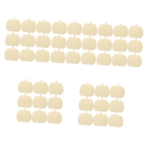 DOITOOL 50 Stück Holz Kürbis Tags Diy Dekoration für Halloween Unvollendete Holzscheiben zum Basteln für Hochzeiten und Feste Große Kürbisform von DOITOOL