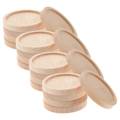 DOITOOL 50 Stück Holzfarbener Bodenhalter Lünette Anhängertabletts Schmuckschale Tablett Schlüsselanhänger Anhängertablett Halskette Runde Lünette Tabletts Ohrringe DOITOOL 50 Stück Holzfarbener Bodenhalter Lünette Anhängertabletts Schmuckschale Tablett Schlüsselanhänger Anhängertablett Halskette Runde Lünette Tabletts Ohrringe von DOITOOL