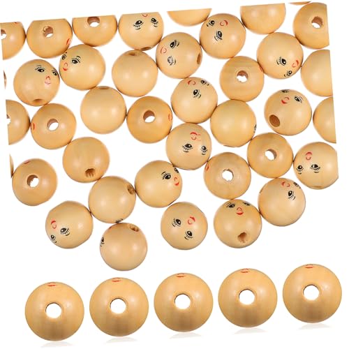 DOITOOL 50 Stück Holzperlen mit Lachendem Gesicht Rundes Design Langlebig Glatt für DIY Schmuck Armbänder Halsketten Makramee Bastelperlen Kreative Bastelprojekte DOITOOL 50 Stück Holzperlen mit Lachendem Gesicht Rundes Design Langlebig Glatt für DIY Schmuck Armbänder Halsketten Makramee Bastelperlen Kreative Bastelprojekte von DOITOOL
