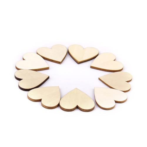 DOITOOL 50 Stück Holzscheiben Herzform Naturfarben Holzscheiben mit Rinde Dicke DIY Holzherzen für Basteln Scrapbooking Dekoration Kunsthandwerk DOITOOL 50 Stück Holzscheiben Herzform Naturfarben Holzscheiben mit Rinde Dicke DIY Holzherzen für Basteln Scrapbooking Dekoration Kunsthandwerk von DOITOOL