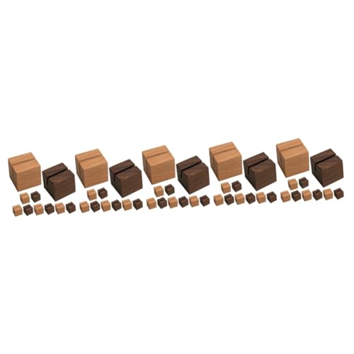 DOITOOL 50 Stück Holzständer für Visitenkarten Namensschild Halter und Walnussholz für Büro Veranstaltungen Ausstellungen Schlitze von DOITOOL