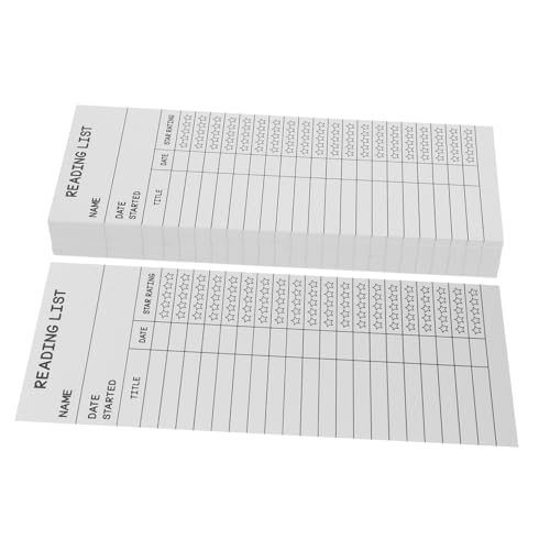 DOITOOL 50 Stück Lesezeichen Leselisten Karten aus Robustem Papier Blanko Rückseite zum Notieren für Schüler Lehrer Bibliothek Lesetracker Leicht Vielseitig ohne Loch DOITOOL 50 Stück Lesezeichen Leselisten Karten aus Robustem Papier Blanko Rückseite zum Notieren für Schüler Lehrer Bibliothek Lesetracker Leicht Vielseitig ohne Loch von DOITOOL