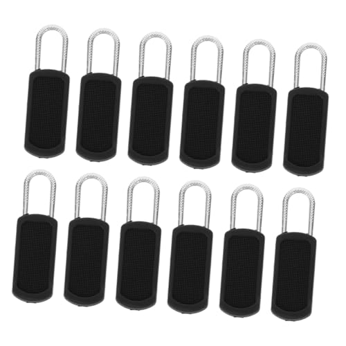 DOITOOL 50 Stück Metall Zipper Pullers Ersatzset Abnehmbare Robuste Zipper Schieber für Jacken Rucksäcke Reisetaschen und Mäntel Reibungslos Laufend Vielseitig Einsetzbar Schwarz von DOITOOL