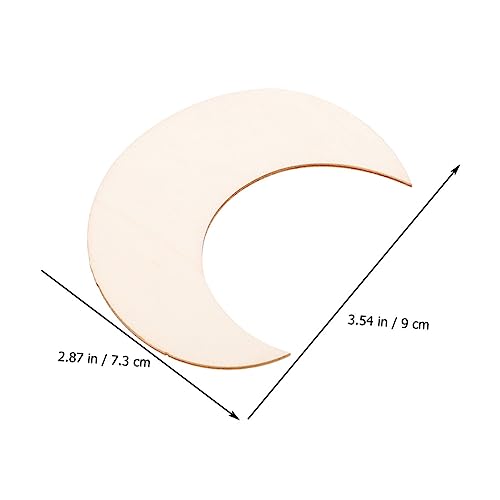 DOITOOL 50 Stück Mondförmige Holzscheiben für Diy Unvollendete Holzchips zum Basteln Große Holzstücke für Kreative Dekoration und Malen DOITOOL 50 Stück Mondförmige Holzscheiben für Diy Unvollendete Holzchips zum Basteln Große Holzstücke für Kreative Dekoration und Malen von DOITOOL
