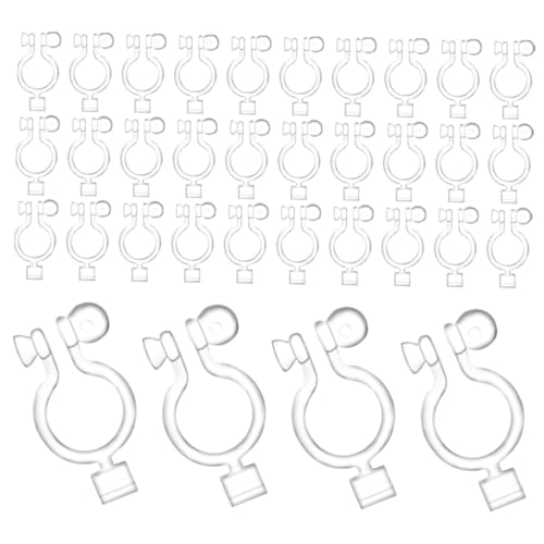 DOITOOL 50 Stück Ohrclip-adapter Clip-ohrringe Clips Material Konverter Clip Am Ohrring Ohrring-erkenntnisse Clip-on Ohr-erkenntnisse Clip on Ohrring -befund Ohrringklammern Kieselgel von DOITOOL
