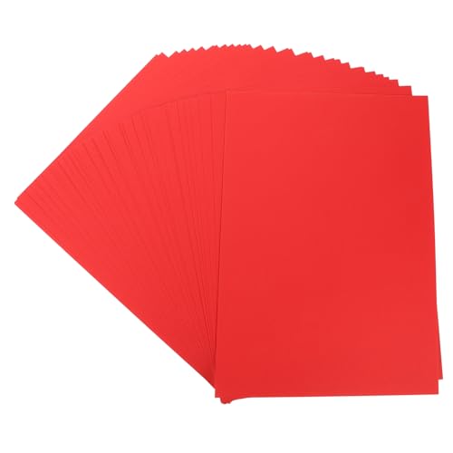 DOITOOL 50 Stück Papierstau Plakatwand Karton Origami-Papiermasse Karte Herstellung bastelmaterial für bastelzeug für buntes Bastelpapier origami basteln DIY papier rot von DOITOOL