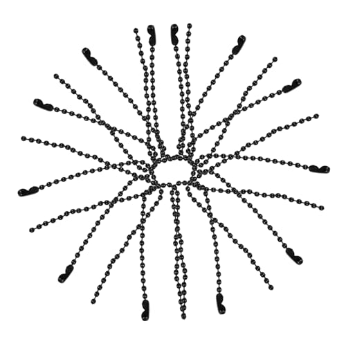 DOITOOL 50 Stück Perlenkette Halskette mit Kugelkette Schmuckkette groß schmuck ketten halsketten Etikett bedruckte Anhängerkette Dekorationskette Black DOITOOL 50 Stück Perlenkette Halskette mit Kugelkette Schmuckkette groß schmuck ketten halsketten Etikett bedruckte Anhängerkette Dekorationskette Black von DOITOOL