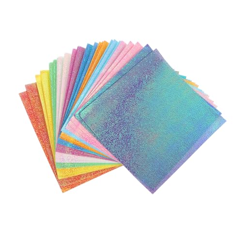 DOITOOL 50 Stück Perlenpapier Origami glänzend Handwerk Schüttgut farbiges Papier bunt DIY-Papier basteln zartes Malpapier DIY Origami Paper Bastelpapier herstellen Klappenspapier Mylar von DOITOOL
