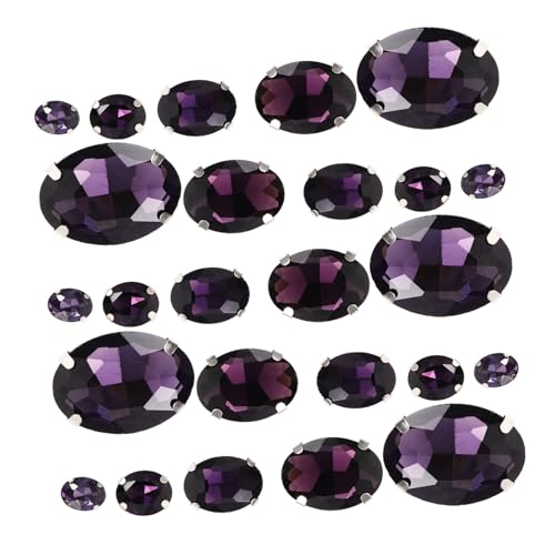 DOITOOL 50 Stück Prong Strasssteine zum Aufnähen Glitzernde DIY Schmucksteine für Kleidung Handwerk und Handyhüllen Dekoration Tiefviolett DOITOOL 50 Stück Prong Strasssteine zum Aufnähen Glitzernde DIY Schmucksteine für Kleidung Handwerk und Handyhüllen Dekoration Tiefviolett von DOITOOL