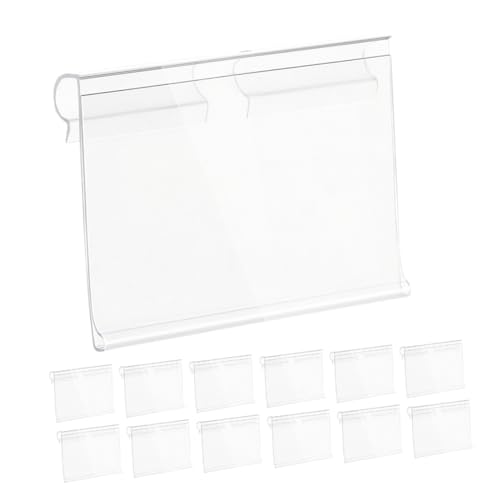 DOITOOL 50 Stück Pvc Preisschild Clips Zum Aufstecken Von Etikettenhaltern Etikettenhalter Für Drahtregale Etikettenhalter Für Regale Büro Etikettenhalter Regalclips Für Metallregale von DOITOOL