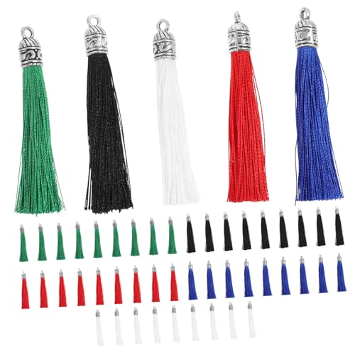 DOITOOL 50 Stück Quaste Anhänger Geldbeutel hängend Party Zubehör Rosa bastelzeug handwerkskunst klappcreolen Schlüsselanhänger armtasche Quasten Tasche Charme für Handtaschen Metall von DOITOOL