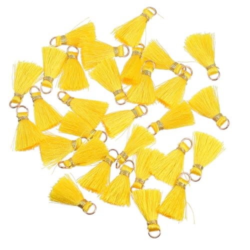 DOITOOL 50 Stück Quasten Für Seidige Handgemachte Quaste Diy Quaste Mini-quaste Rayon Gelb DOITOOL 50 Stück Quasten Für Seidige Handgemachte Quaste Diy Quaste Mini-quaste Rayon Gelb von DOITOOL