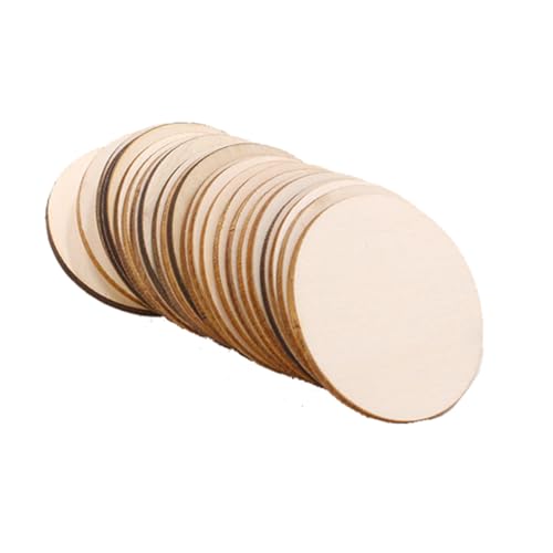 DOITOOL 50 Stück Runde Holzscheiben Naturbelassene Holzplatten zum Basteln und Bemalen Leichte Holzornamente für DIY Deko Zuhause für Weihnachts Festdeko DOITOOL 50 Stück Runde Holzscheiben Naturbelassene Holzplatten zum Basteln und Bemalen Leichte Holzornamente für DIY Deko Zuhause für Weihnachts Festdeko von DOITOOL