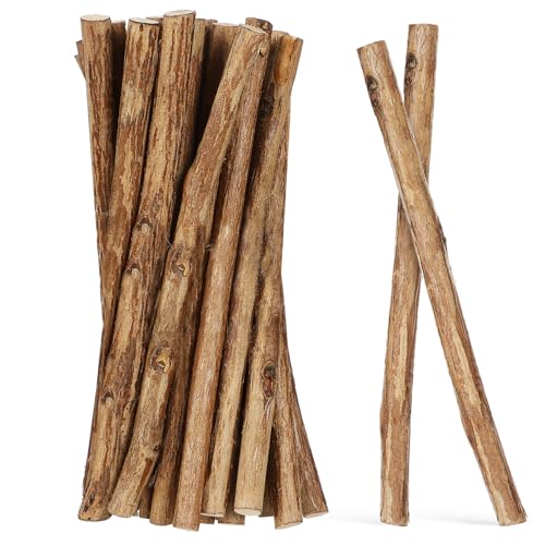 DOITOOL 50 Stück Runder Stab Bricolage Bastelprotokoll Basteln Sie Minischeite Rustikale Wohnkultur Gewaschen Dekoration Runden Bellen Ländliche Einrichtung Zweige Loggen Geäst Holz von DOITOOL