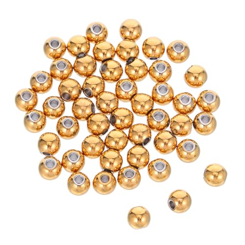 DOITOOL 50 Stück Spacer Beads Runde Glatte Metallperlen mit Loch für Diy Armband Halskette Schmuckherstellung Basteln DOITOOL 50 Stück Spacer Beads Runde Glatte Metallperlen mit Loch für Diy Armband Halskette Schmuckherstellung Basteln von DOITOOL