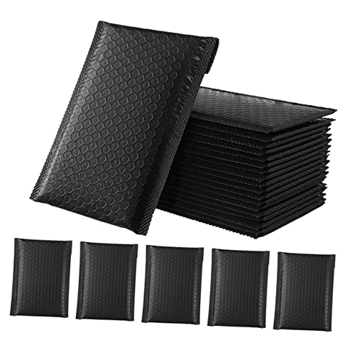 DOITOOL 50 Stück Stoßfeste Schaumstofftasche groß Mailer zum Verpacken einwickeln Verpackung Luftpolsterumschläge Versandtaschen verpacken PE-Coextrusionsfolie Black von DOITOOL