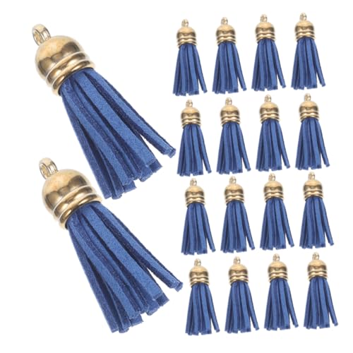 DOITOOL 50 Stück Teiliges DIY Quasten Anhänger in Dunkelblau mit Vielseitige Schlüsselanhänger und Taschen Charms für Schmuckherstellung Handgefertigte Accessoires Stilvolle Dekoration für von DOITOOL