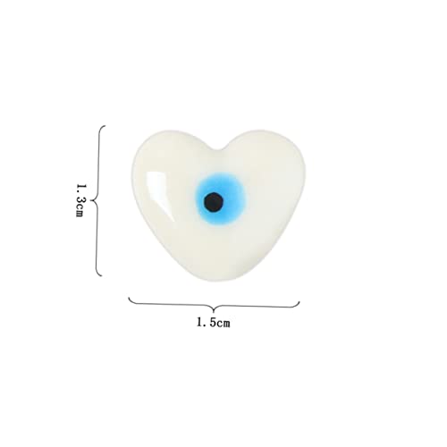 DOITOOL 50 Stück Teiliges Keramik Evil Eye Perlen mit Weiße Schmuckperlen für Halsketten Armbänder DIY Basteln Spacer Beads für Schmuckgestaltung DOITOOL 50 Stück Teiliges Keramik Evil Eye Perlen mit Weiße Schmuckperlen für Halsketten Armbänder DIY Basteln Spacer Beads für Schmuckgestaltung von DOITOOL