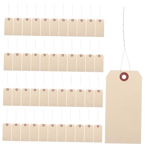 DOITOOL 50 Stück Versandetiketten aus Manila mit Eisenkabel Leere Preisschilder für Verpackungen für und Lagerverwaltung DOITOOL 50 Stück Versandetiketten aus Manila mit Eisenkabel Leere Preisschilder für Verpackungen für und Lagerverwaltung von DOITOOL