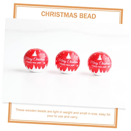 DOITOOL 50 Stück Weihnachts Holzperlen Rund DIY Bastelperlen für Schmuckherstellung Armbänder Halsketten Glatte Oberfläche Vielseitige Dekoidee DOITOOL 50 Stück Weihnachts Holzperlen Rund DIY Bastelperlen für Schmuckherstellung Armbänder Halsketten Glatte Oberfläche Vielseitige Dekoidee von DOITOOL