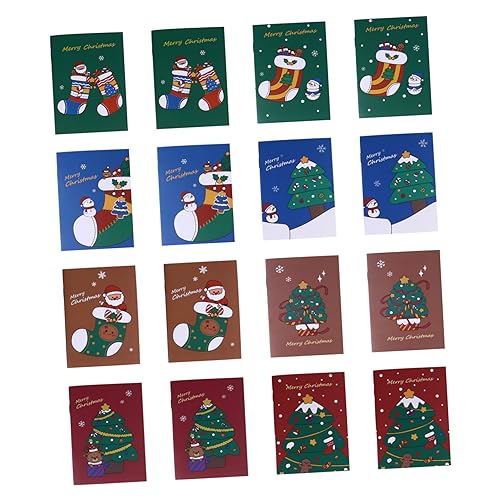 DOITOOL 50 Stück Weihnachts Notizblöcke Cartoon Notizbuch für Studenten Pocket Notepad mit Weihnachtsbaum und Weihnachtsstrumpf für Schule und Persönliche Notizen von DOITOOL
