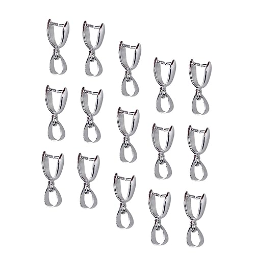 DOITOOL 50 Stück Zubehör für Guazi-Schnallen Klemmverschluss Herstellung Quetschperlen Verschlüsse Schmuckzubehör für Armband Schmuck machen Kaution hängender Klippverschluss Silver von DOITOOL