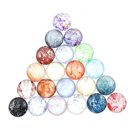 DOITOOL 50 Stück runder Aufkleber Uhrdekoration Mosaik farbig Schmuck Herstellung handwerkliches Nächste kleine Murmeln Reiz Bastelzubehör selber machen glas aufkleber Glasfleck von DOITOOL