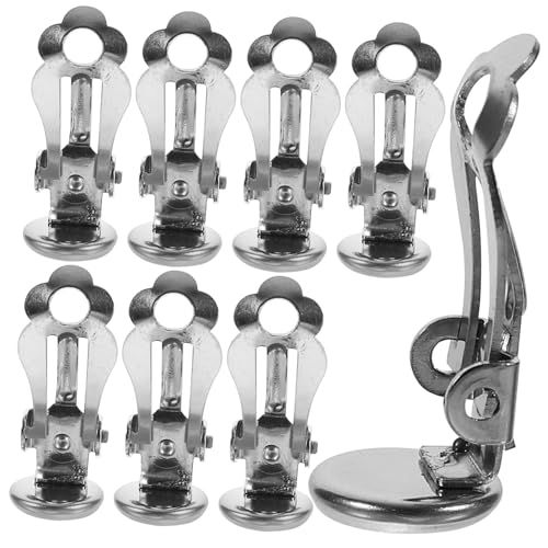 DOITOOL 50 Stück zarte Ohrringe Zubehör ohrringe clips ohrring clip Ohrring Material Ohrring Gestell Ohrring Zubehör Set Ohrhaken rostfrei Ohrclips aus Edelstahl schöner Ohrclip Silver von DOITOOL