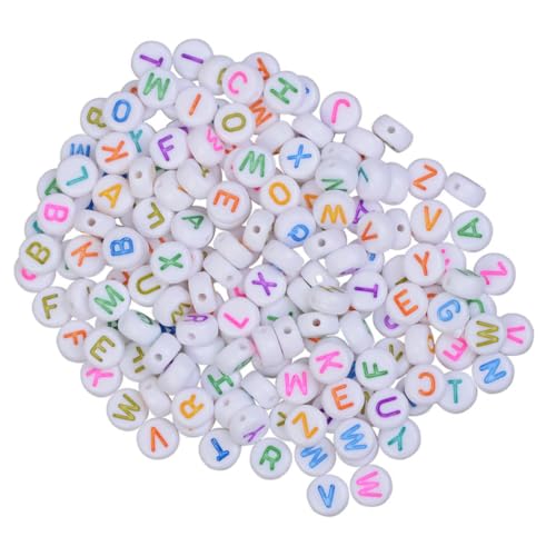 DOITOOL 500 Stück Bunte Buchstabenperlen Runde Kunststoffperlen für DIY Schmuckherstellung Armbänder Halsketten Basteln Zubehör für Familienprojekte und Kreative Dekorationen DOITOOL 500 Stück Bunte Buchstabenperlen Runde Kunststoffperlen für DIY Schmuckherstellung Armbänder Halsketten Basteln Zubehör für Familienprojekte und Kreative Dekorationen von DOITOOL