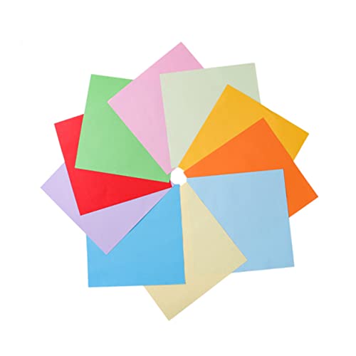 DOITOOL 500 Stück Buntes Origami Buntes Papier Origamipapier Für Handwerksklapppapier Farbiges Büttenpapier Baupapier Verschiedene Farben Farbiges Druckpapier Quadratisches Origami von DOITOOL