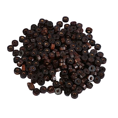 DOITOOL 500 Stück Diy Holzperlen Lose Beads für Schmuckherstellung Kreative Bastelzubehör für Armbänder und Ohrringe für Natürliche Designs und Projekte von DOITOOL