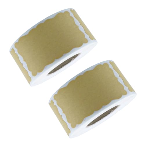 DOITOOL 500 Stück Kraftpapier Aufkleber Versiegeln von Umschlägen Selbstklebende Etiketten für DIY Projekte und Verpackungen von DOITOOL