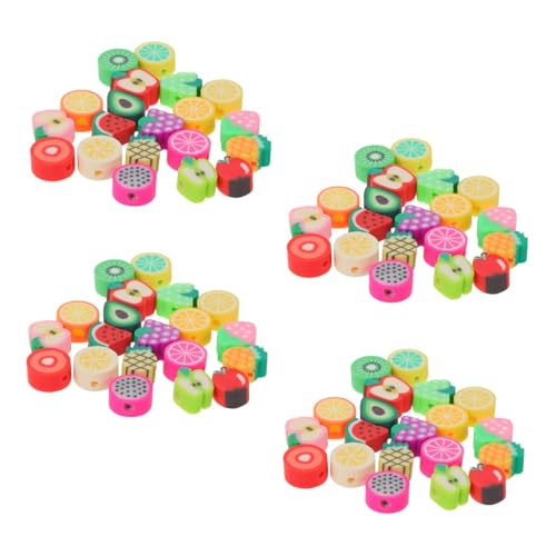 DOITOOL 500 Stück Polymer Clay Perlen Früchte Scheibenform Bunte Weiche Schmuckperlen für Armband Ohrschmuck Halskette DIY Charms Spacer für Handgemachten Schmuck von DOITOOL