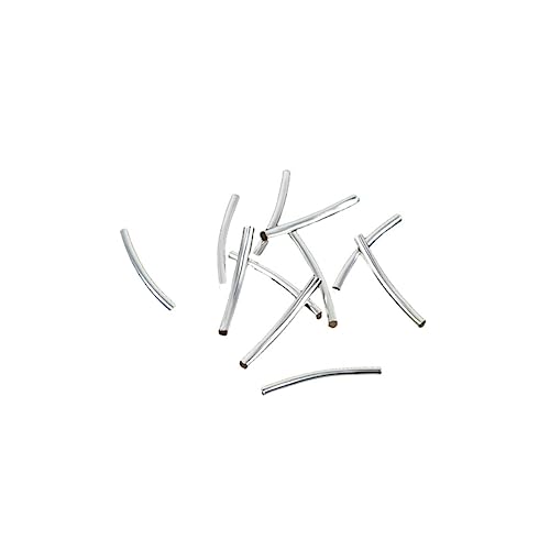 DOITOOL 500 Stück Silberne Spacer Perlen Glatte Gebogene Kupferrohrperlen für Diy Schmuckherstellung Basteln und Kreative Designs von DOITOOL