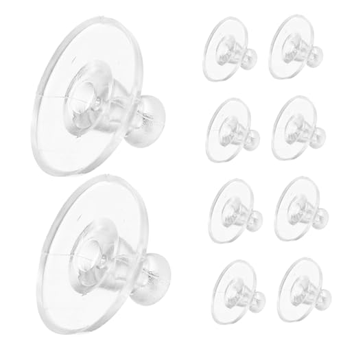 DOITOOL 500 Stück Silikonohrring zurück komfortabel Nieten Ergebnisse Ersatz Sicherheits-Ohrring-Verschlüsse für Ohrstecker Ohrringverschlüsse, Sicherheitsverschlüsse Kieselgel Transparent von DOITOOL
