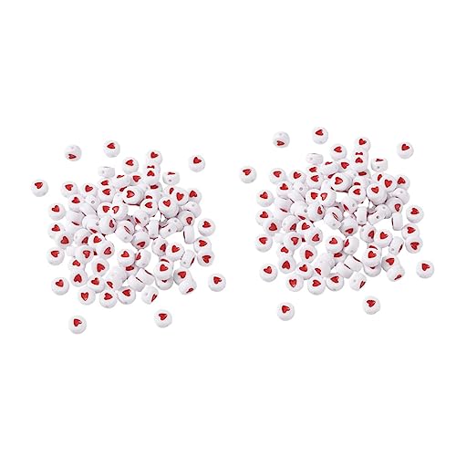 DOITOOL 500Stücke Runde Herz Perlen Für DIY Halsketten Und Armbänder Exquisite Spacer Beads Zubehör Für Schmuckherstellung DOITOOL 500Stücke Runde Herz Perlen Für DIY Halsketten Und Armbänder Exquisite Spacer Beads Zubehör Für Schmuckherstellung von DOITOOL