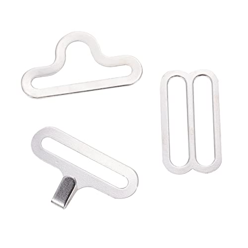 DOITOOL 50Sätze Einstellbare Krawattenclips Metall Teiliges für Schultergurte Rostfrei Leicht und Kompakt für Anzüge und Unterwäsche Silberfarbene Haken von DOITOOL