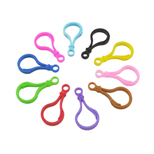 DOITOOL 50Stücke Acryl Schlüsselringe Karabiner Clips für DIY Zubehör Vielseitige Schlüsselanhänger und Taschenaccessoires Bastelprojekte und von DOITOOL