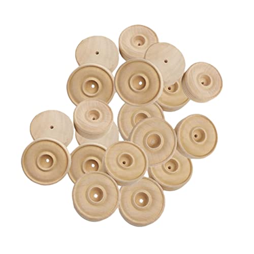DOITOOL 50Stücke Holzräder Für Bastelbedarf Runde Spielzeugzubehör Für DIY Projekte Für Handarbeiten Heim Und Außeneinsätze DOITOOL 50Stücke Holzräder Für Bastelbedarf Runde Spielzeugzubehör Für DIY Projekte Für Handarbeiten Heim Und Außeneinsätze von DOITOOL