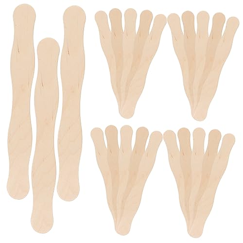 DOITOOL 50Stücke Holzstäbchen für DIY Handwerksprojekte Lebensmittelecht für Fächergriffe Geburtstagsfeiern und Bastelideen von DOITOOL