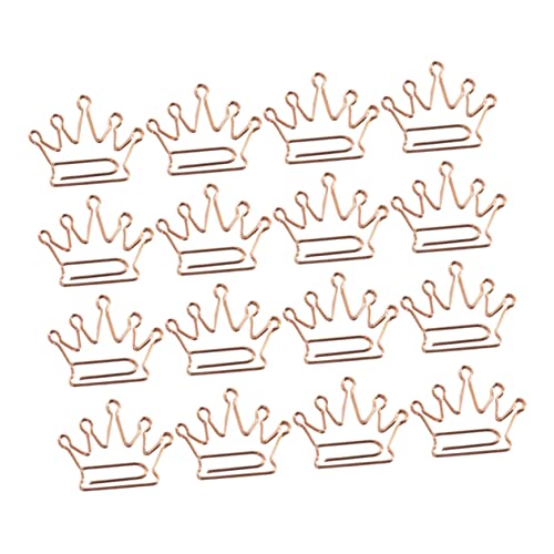 DOITOOL 50Stücke Kronenförmige Büroklammern Roségold Kreative Papierclips Für Büro Schule Und Lesezeichen Und Papiernadeln Zur Dekoration von DOITOOL
